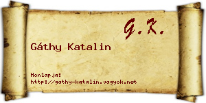Gáthy Katalin névjegykártya
