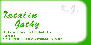katalin gathy business card