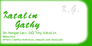katalin gathy business card